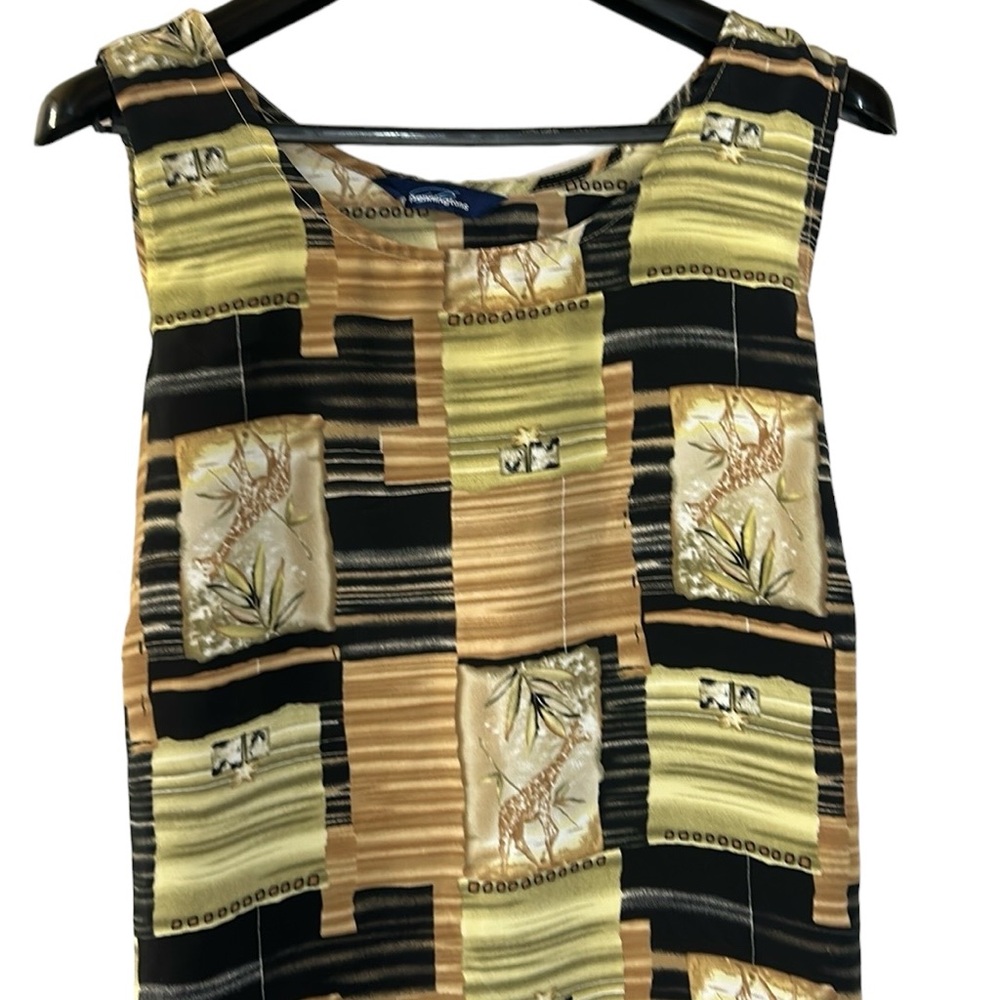 Penningtons women’s 16 sleeveless dress safari tropical‎ elephant print maxi - Picture 2 of 9